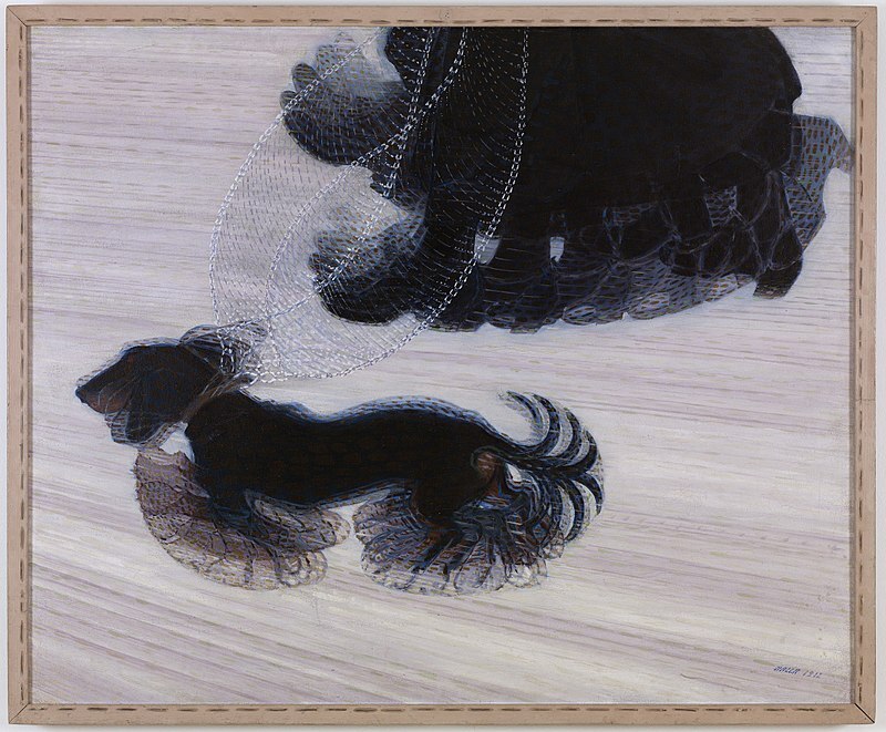 800px-Giacomo_Balla,_1912,_Dynamism_of_a_Dog_on_a_Leash,_oil_on_canvas,_89.8_x_109.8_cm,_Albright-Knox_Art_Gallery (1).jpg