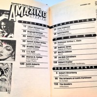 Amazing Stories 1986 Table of Contents page