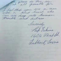 Letter of Support for William Tate&#039;s Involvement in Admitting Charlayne Hunter and Hamilton Holmes