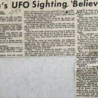 “Brown’s UFO Sighting &#039;Believable&#039;”